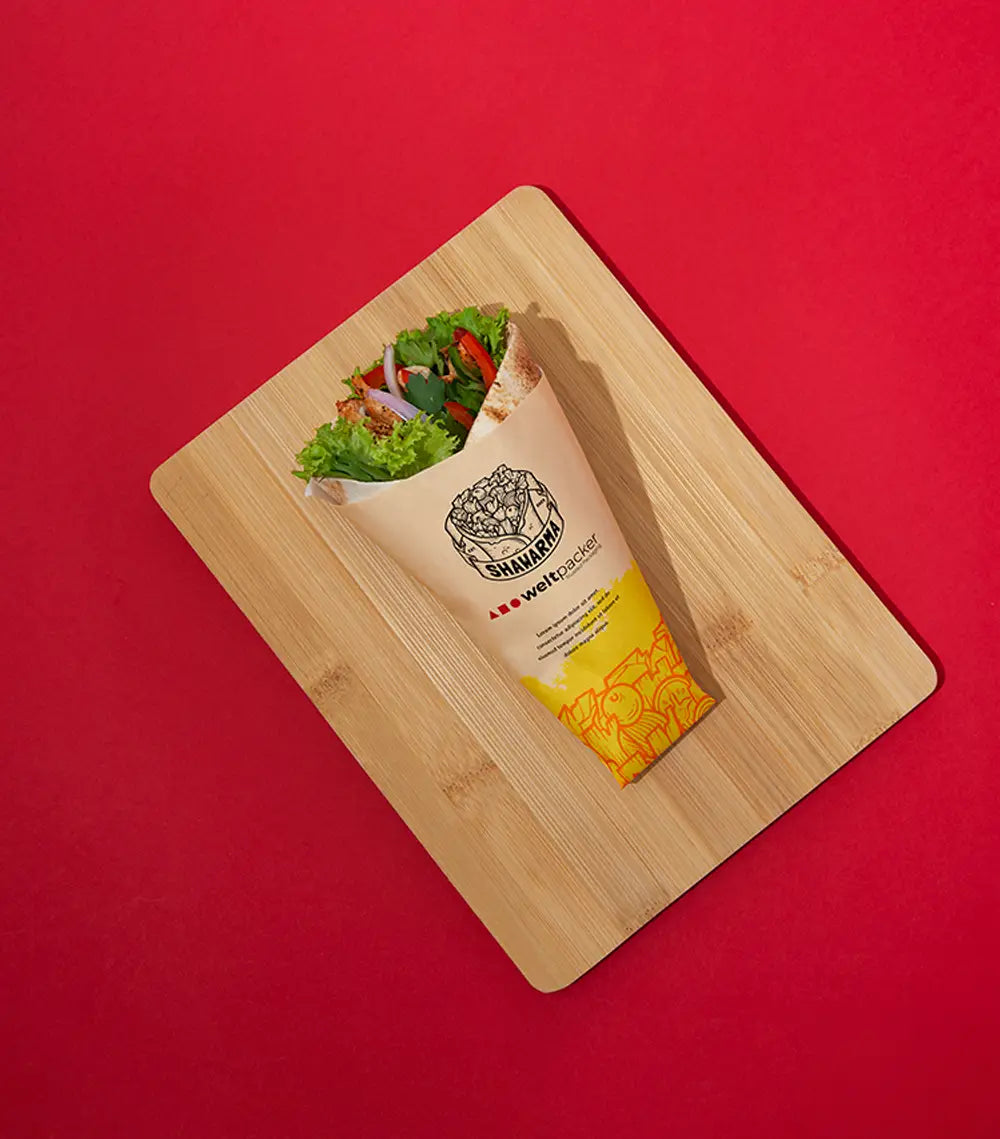 Drehspieß Papier 16x16 cm Kraft Farbe