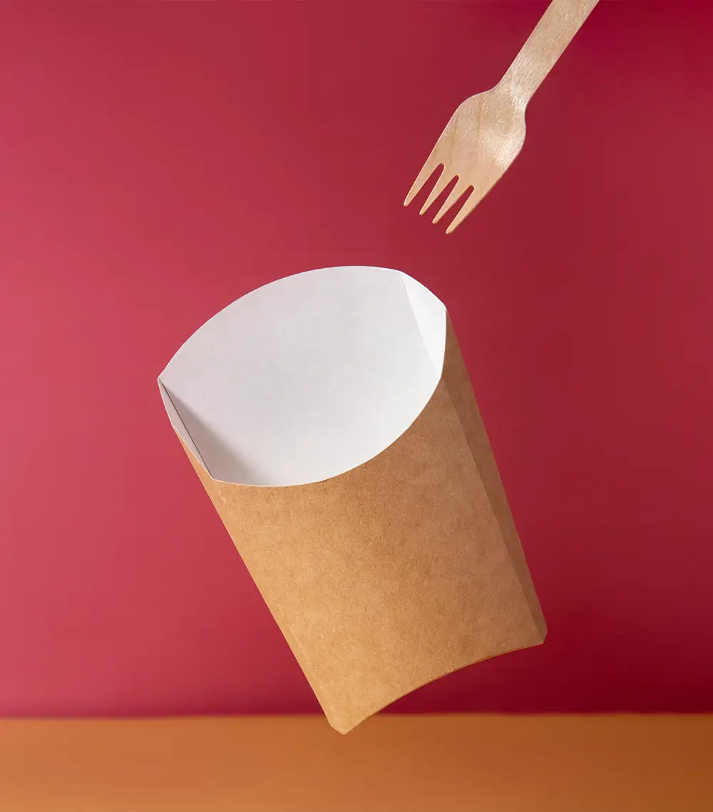 Kartoffelbox Kraft Farbe Packung mit 100 Stück