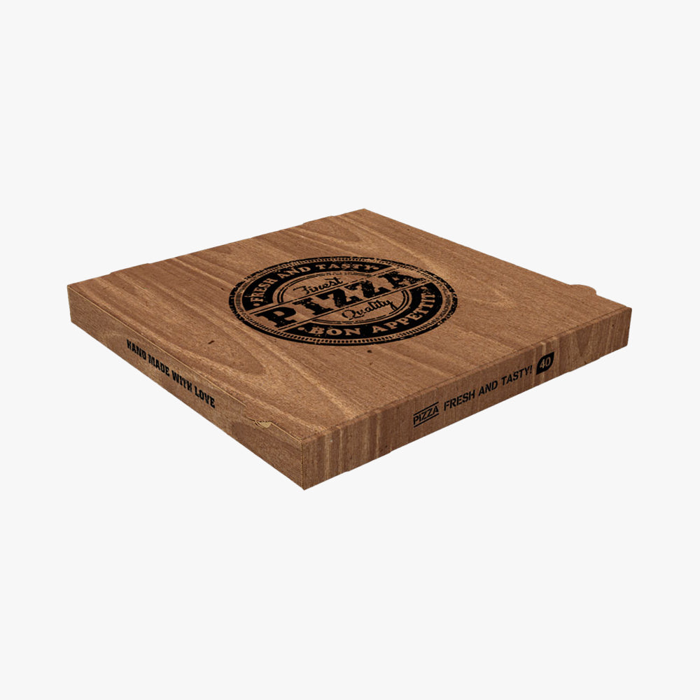 Welt Packer Pizzakartons aus Mikrowellpappe Kraft 26 x 26 x 4 cm (100 stück)