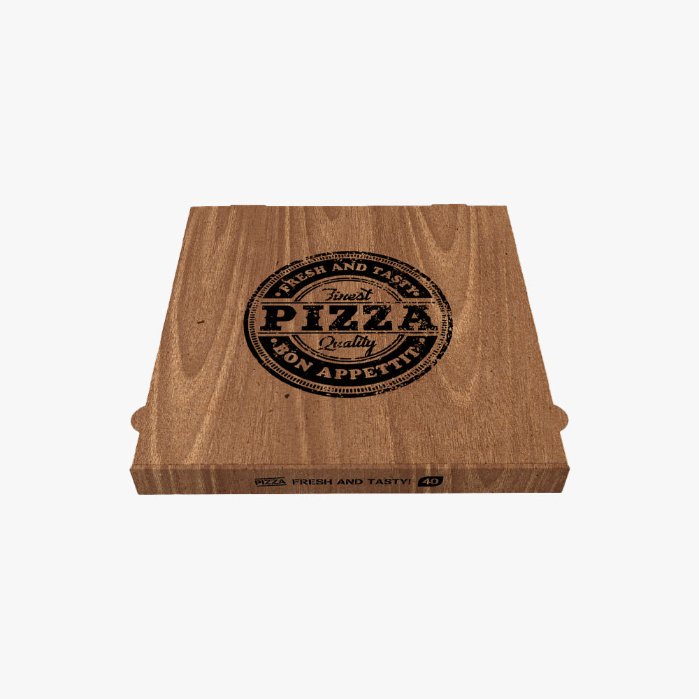 Welt Packer Pizzakartons aus Mikrowellpappe Kraft 26 x 26 x 4 cm (100 stück)