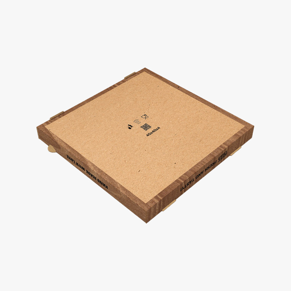 Welt Packer Pizzakartons aus Mikrowellpappe Kraft 40 x 40 x 4 cm (50 stück)