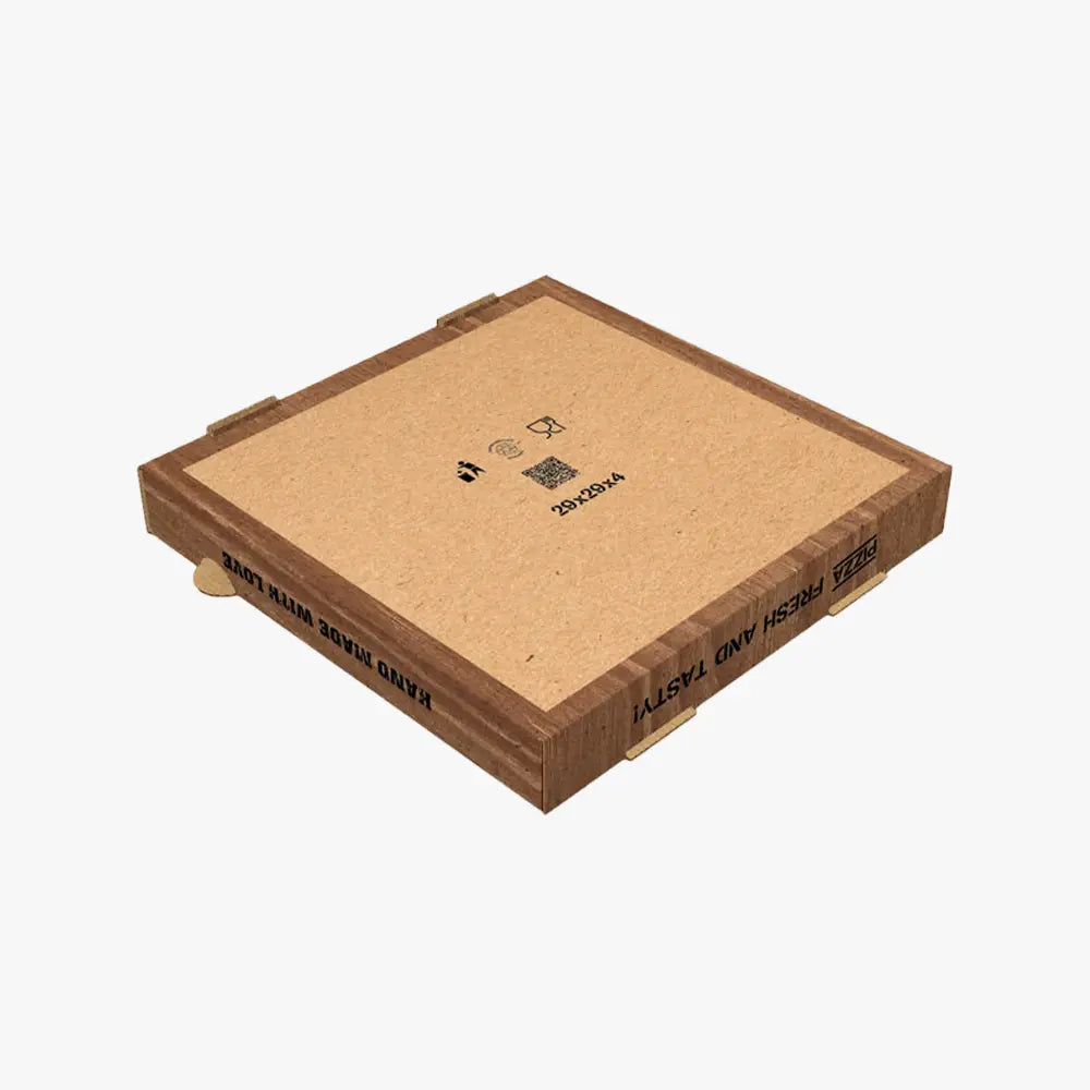 Welt Packer Pizzakartons aus Mikrowellpappe Kraft 29 x 29 x 4 cm (100 stück)