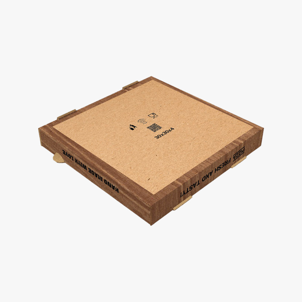 Welt Packer Pizzakartons aus Mikrowellpappe Kraft 30 x 30 x 4 cm (100 stück)