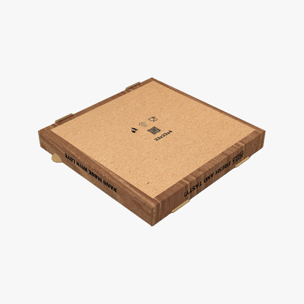 Welt Packer Pizzakartons aus Mikrowellpappe Kraft 33 x 33 x 4 cm (100 stück)